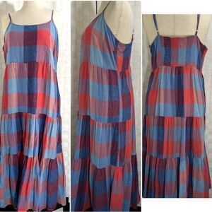 Beach Lunch Lounge pink and blue maxi sundress (XL)